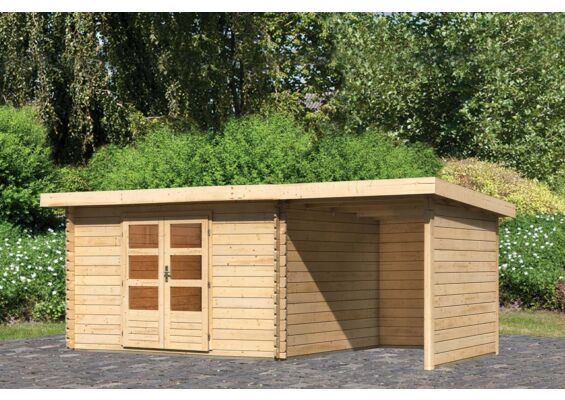 Woodfeeling | Tuinhuis Bastrup 7 met Overkapping 2,0, Zij- en Achterwand