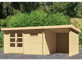 Woodfeeling | Tuinhuis Bastrup 8 met Overkapping 2,0, Zij- en Achterwand