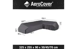 AeroCover | Loungesethoes 325 x 255 x 90 x 30-45-70(h) | L-Platform Rechts