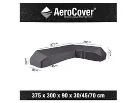 AeroCover | Loungesethoes 375 x 300 x 90 x 30-45-70(h) | L-Platform Rechts