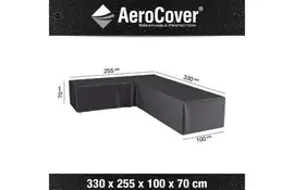 AeroCover | Loungesethoes 330 x 255 x 100 x 70(h) | L-vorm Links