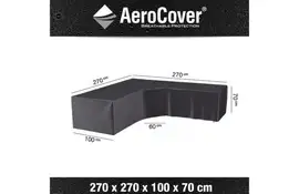 Loungesethoes AeroCover Platinum L-vorm Trapeze 270 x 270 cm