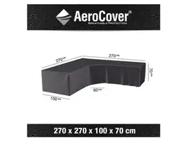 Loungesethoes AeroCover Platinum L-vorm Trapeze 270 x 270 cm