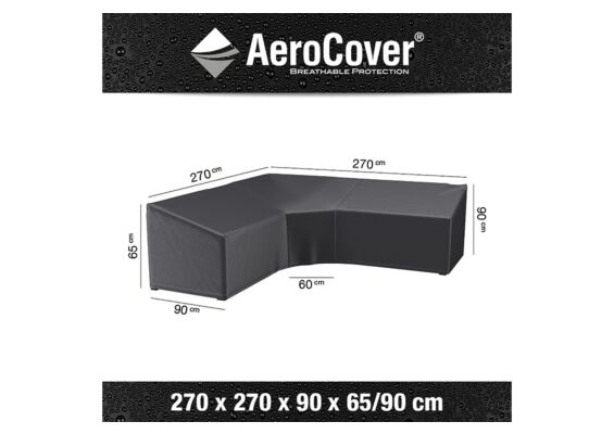 Loungesethoes AeroCover Platinum 270 x 270 L-vorm Trapeze