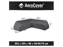 AeroCover | Loungesethoes 255 x 255 x 90 x 30-45-70(h) | L-Platform