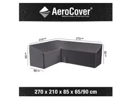 Loungesethoes AeroCover Platinum 270 x 210 cm Links L-vorm
