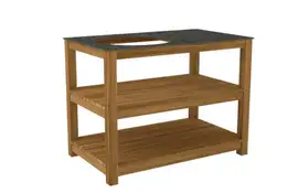 Passion Grills | Buitenkeuken Onderdeel | Milano Big Green Egg Tafel | 120 x 76 cm | Belgium Dark Grey