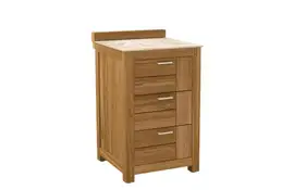 Passion Grills | Buitenkeuken Onderdeel | Milano Buitenkeukenkast 3 Lades | 58 x 63 cm | Albastro Cream