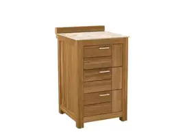 Passion Grills | Buitenkeuken Onderdeel | Milano Buitenkeukenkast 3 Lades | 58 x 63 cm | Albastro Cream