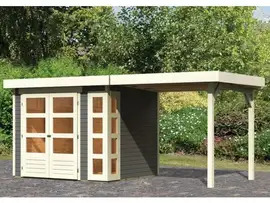 Woodfeeling | Tuinhuis Kerko 3 met Overkapping 2,4, Zij- en Achterwand | Onbehandeld
