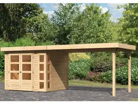 Woodfeeling | Tuinhuis Kerko 3 met Overkapping 2,8 | Onbehandeld