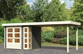 Woodfeeling | Tuinhuis Kerko 3 met Overkapping 2,8 | Terragrijs