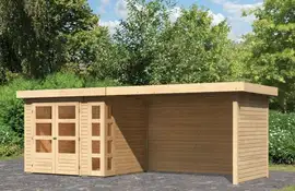 Woodfeeling | Tuinhuis Kerko 3 met Overkapping 2,8, Zij- en Achterwand | Onbehandeld