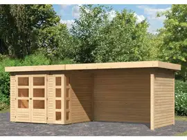 Woodfeeling | Tuinhuis Kerko 3 met Overkapping 2,8, Zij- en Achterwand | Onbehandeld