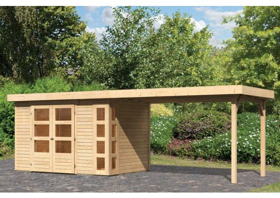 Woodfeeling | Tuinhuis Kerko 4 met Overkapping 2,8 | Onbehandeld