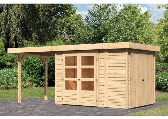 Woodfeeling | Tuinhuis Retola 2 met Overkapping 2,4 en Opslagruimte