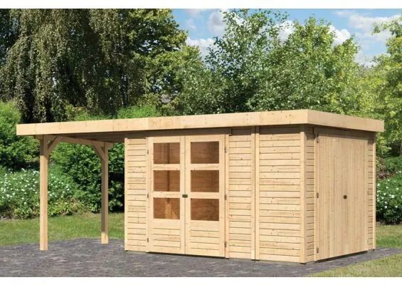 Woodfeeling | Tuinhuis Retola 4 met Overkapping 2,4 en Opslagruimte