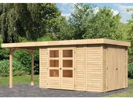 Woodfeeling | Tuinhuis Retola 4 met Overkapping 2,4 en Opslagruimte