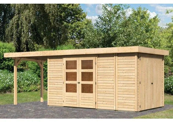 Woodfeeling | Tuinhuis Retola 5 met Overkapping 2,4 en Opslagruimte