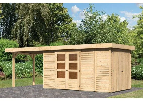 Woodfeeling | Tuinhuis Retola 5 met Overkapping 2,8 en Opslagruimte