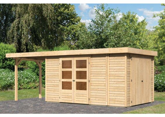 Woodfeeling | Tuinhuis Retola 6 met Overkapping 2,4 en Opslagruimte