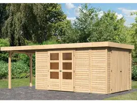 Woodfeeling | Tuinhuis Retola 6 met Overkapping 2,4 en Opslagruimte