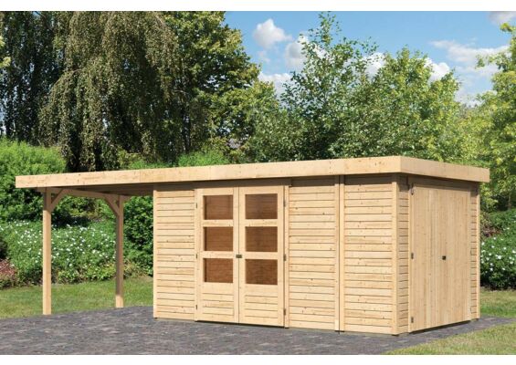 Woodfeeling | Tuinhuis Retola 6 met Overkapping 2,8 en Opslagruimte