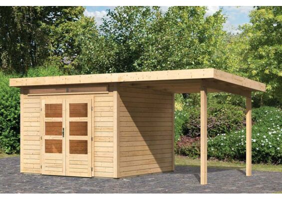 Woodfeeling | Tuinhuis Kandern 6 met Overkapping 2,6 | Onbehandeld