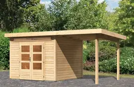Woodfeeling | Tuinhuis Kandern 6 met Overkapping 2,6 | Onbehandeld