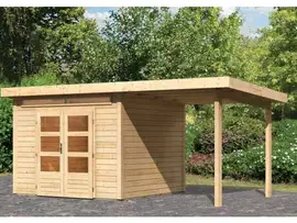 Woodfeeling | Tuinhuis Kandern 6 met Overkapping 2,6 | Onbehandeld