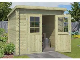 Outdoor Life Products | Tuinhuis Indi 230 x 230 | Olijfgroen Geïmpregneerd