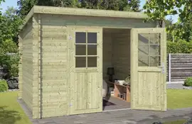 Outdoor Life Products | Tuinhuis Nadia 275 x 175 | Olijfgroen Geïmpregneerd