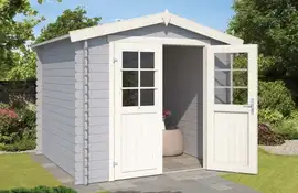 Outdoor Life Products | Tuinhuis Ingo 230 x 230 | Gecoat | Platinum Grey-Wit