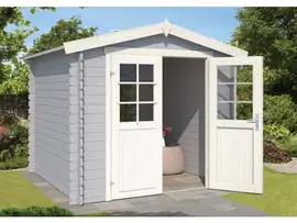Outdoor Life Products | Tuinhuis Ingo 230 x 230 | Gecoat | Platinum Grey-Wit