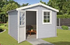 Outdoor Life Products | Tuinhuis Nina 275 x 230 | Gecoat | Platinum Grey-Wit