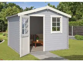 Outdoor Life Products | Tuinhuis Nina 275 x 230 | Gecoat | Platinum Grey-Wit