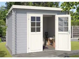 Outdoor Life Products | Tuinhuis Nadia 275 x 175 | Gecoat | Platinum Grey-Wit
