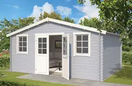 Outdoor Life Products | Tuinhuis Udo 480 x 300 | Gecoat | Platinum Grey-Wit