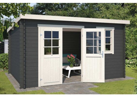 Outdoor Life Products | Tuinhuis Amira 380 x 275 | Gecoat | Carbon Grey-Wit