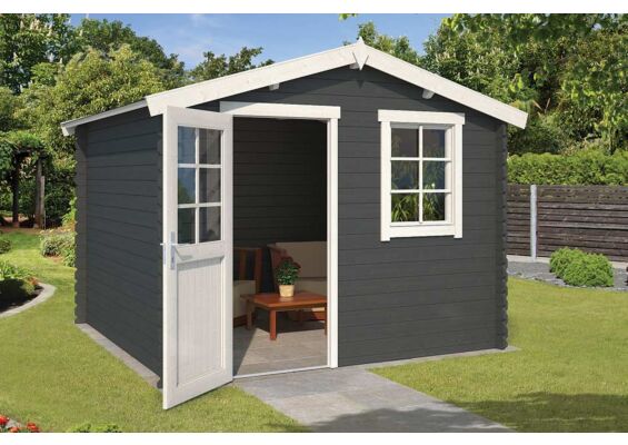 Outdoor Life Products | Tuinhuis Nina 275 x 230 | Gecoat | Carbon Grey-Wit