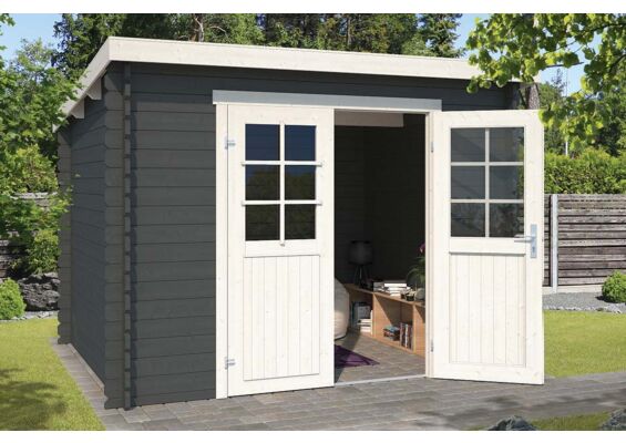 Outdoor Life Products | Tuinhuis Nadia 275 x 175 | Gecoat | Carbon Grey-Wit