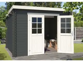 Outdoor Life Products | Tuinhuis Nadia 275 x 230 | Gecoat | Carbon Grey-Wit