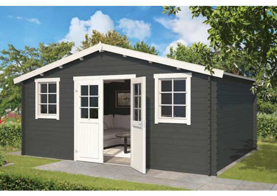 Outdoor Life Products | Tuinhuis Udo 480 x 300 | Gecoat | Carbon Grey-Wit