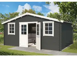 Outdoor Life Products | Tuinhuis Udo 480 x 300 | Gecoat | Carbon Grey-Wit