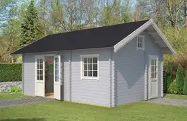 Outdoor Life Products | Tuinhuis Caroline 390 x 575 | Gecoat | Platinum Grey-Wit