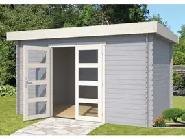 Outdoor Life Products | Tuinhuis Mikkel 380 x 275 | Gecoat | Platinum Grey-Wit