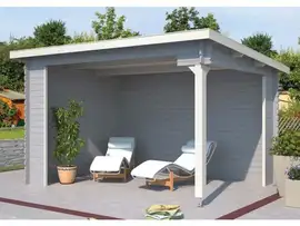 Outdoor Life Products | Overkapping Lara 380 x 275 | Gecoat | Platinum Grey-Wit