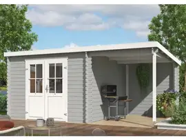 Outdoor Life Products | Tuinhuis Tampa 481 x 292 | Gecoat | Platinum Grey-Wit