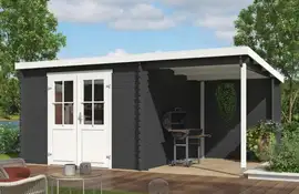 Outdoor Life Products | Tuinhuis Tampa 481 x 292 | Gecoat | Carbon Grey-Wit