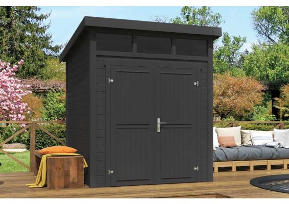 Outdoor Life Products | Tuinhuis Kibo 1 - 200 x 200 | Gecoat | Carbon Grey